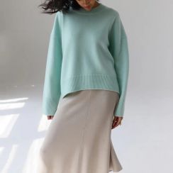 2Pcs Loose Casual Crew Neck Knit