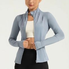 8Pcs Womens Yoga Exercise Long Sleeve Jacket 